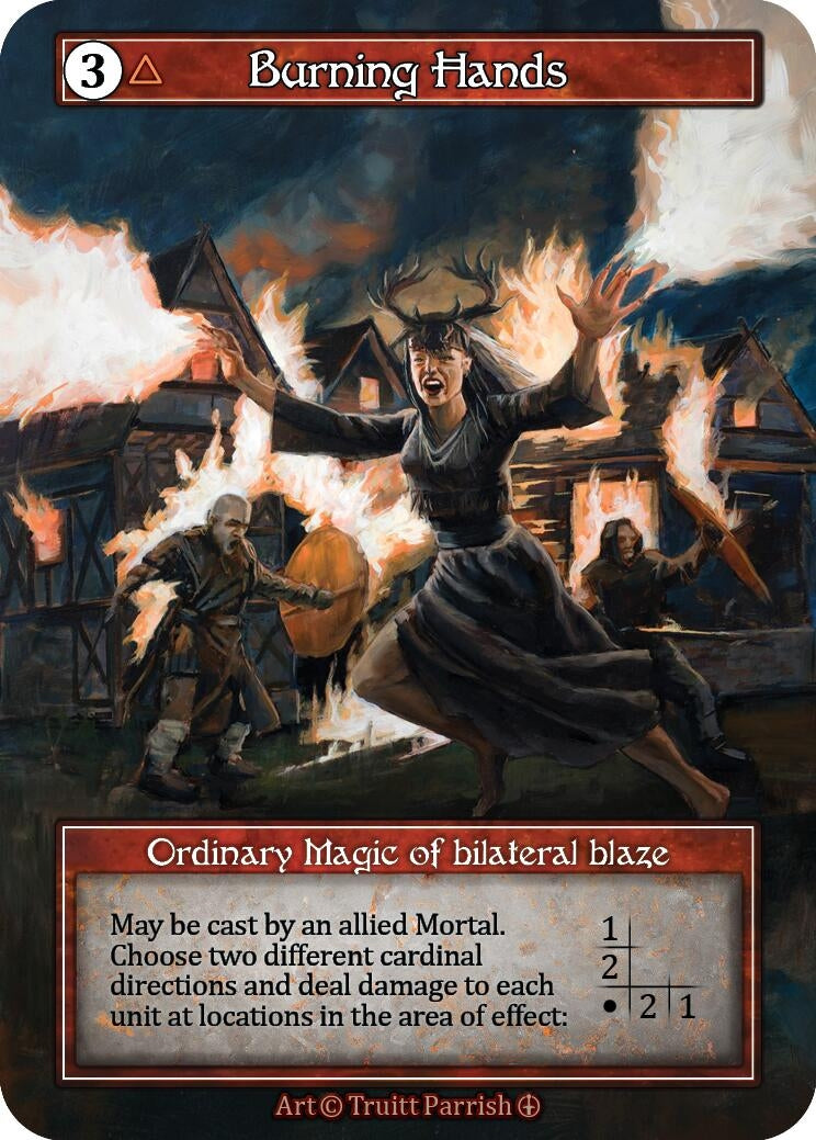 Image for Burning Hands (Foil) (Arthurian Legends) - Sorcery: Contested Realm