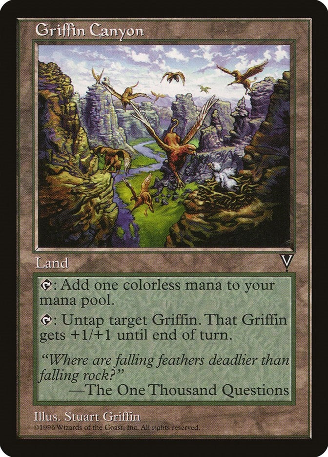 Image for Griffin Canyon (Visions) - Magic: The Gathering