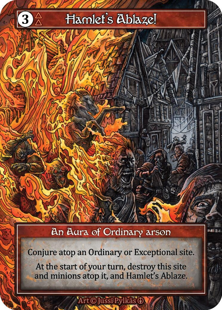 Image for Hamlet's Ablaze! (Foil) (Arthurian Legends) - Sorcery: Contested Realm