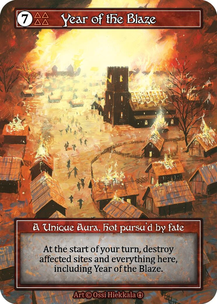Image for Year of the Blaze (Foil) (Arthurian Legends) - Sorcery: Contested Realm
