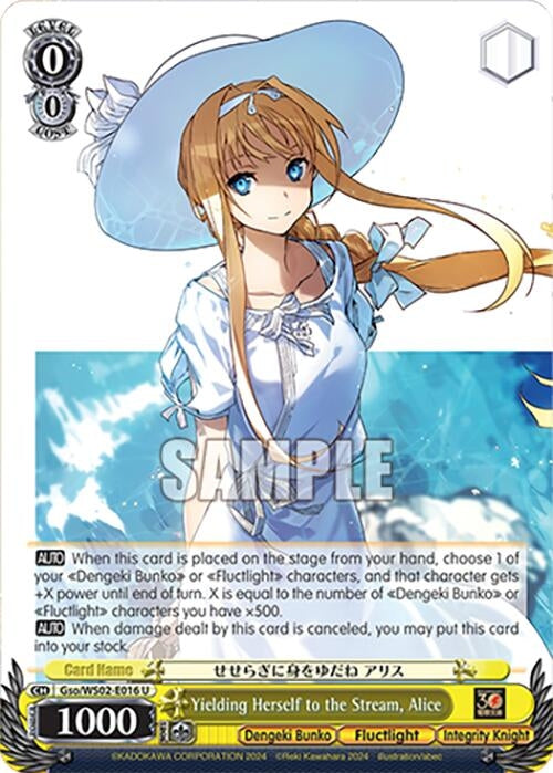 Image for Yielding Herself to the Stream, Alice (Dengeki Bunko) (Gso/WS02-E016 U) - Weiss Schwarz