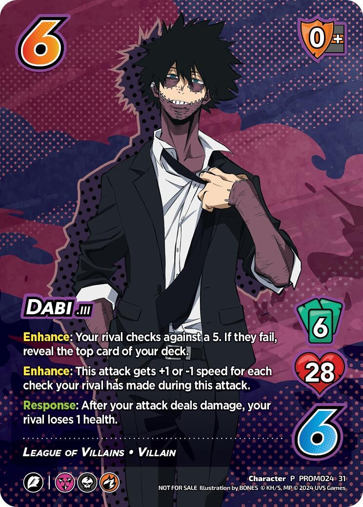 Image for Dabi (2024 Regionals Season 2) (UniVersus: My Hero Academia Promo Cards) (PROMO28 31) - UniVersus