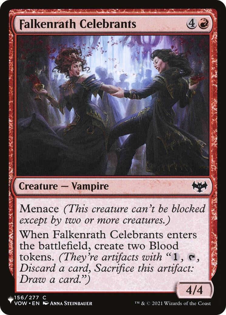Image for Falkenrath Celebrants (The List Reprints) (156/277) - Magic: The Gathering