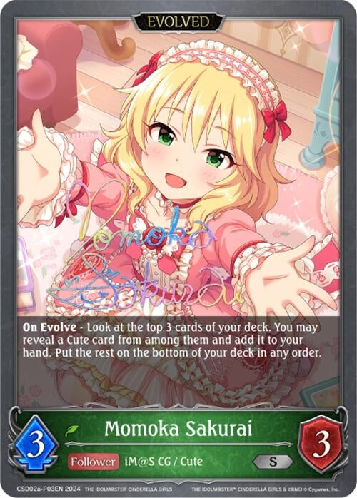 Image for Momoka Sakurai (Evolved) - P03EN (Foil) (CSD02: THE IDOLM@STER CINDERELLA GIRLS) (CSD02a-P03EN) - Shadowverse: Evolve