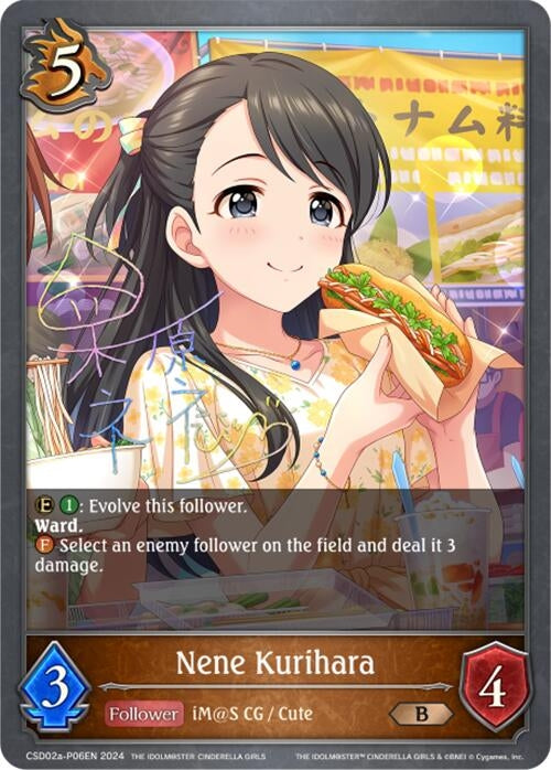 Image for Nene Kurihara - P06EN (Foil) (CSD02: THE IDOLM@STER CINDERELLA GIRLS) (CSD02a-P06EN) - Shadowverse: Evolve