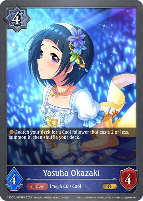 Image for Yasuha Okazaki (CSD02: THE IDOLM@STER CINDERELLA GIRLS) (CSD02b-004EN) - Shadowverse: Evolve