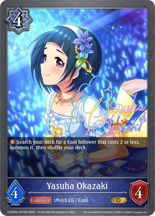 Image for Yasuha Okazaki - P01EN (Foil) (CSD02: THE IDOLM@STER CINDERELLA GIRLS) (CSD02b-P01EN) - Shadowverse: Evolve