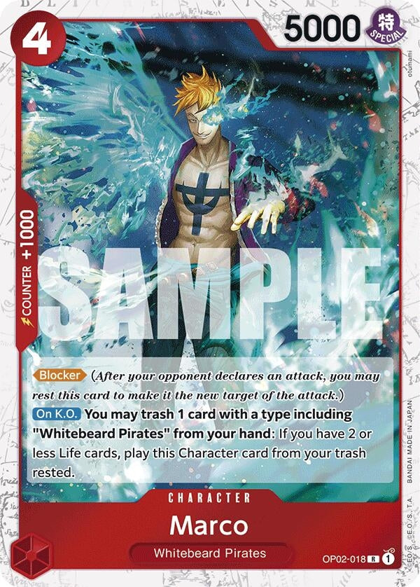 Image for Marco (Jolly Roger Foil) (Premium Booster -The Best-) (OP02-018) - One Piece Card Game