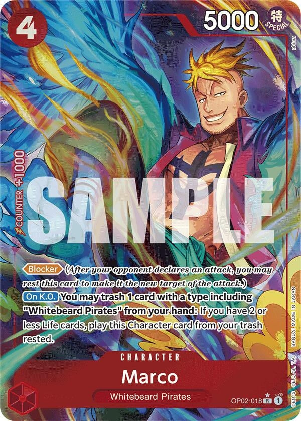 Image for Marco (Alternate Art) (Premium Booster -The Best-) (OP02-018) - One Piece Card Game