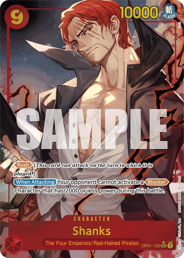 Image for Shanks (OP01-120) (Alternate Art) (Premium Booster -The Best-) (OP01-120) - One Piece Card Game