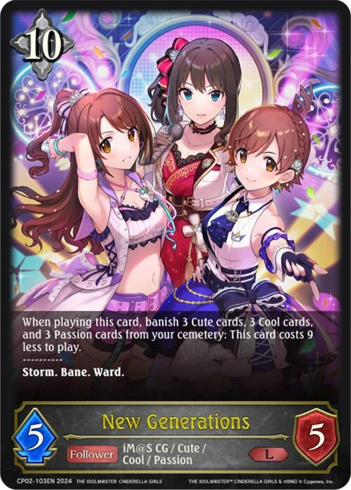 Image for New Generations (CP02: THE IDOLM@STER CINDERELLA GIRLS) (CP02-103EN) - Shadowverse: Evolve