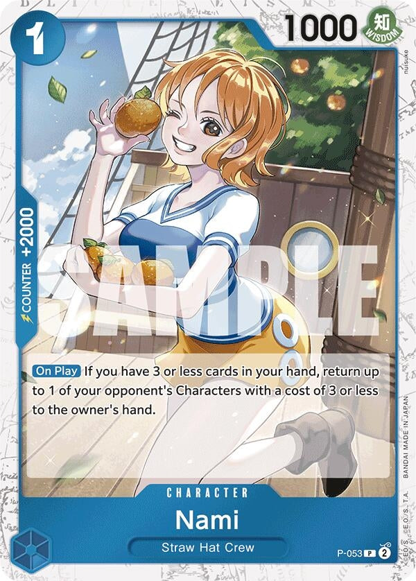 Image for Nami (P-053) (Jolly Roger Foil) (Premium Booster -The Best-) (P-053) - One Piece Card Game