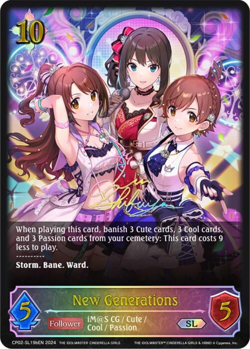 Image for New Generations (b) (SL) (CP02: THE IDOLM@STER CINDERELLA GIRLS) (CP02-SL19bEN) - Shadowverse: Evolve