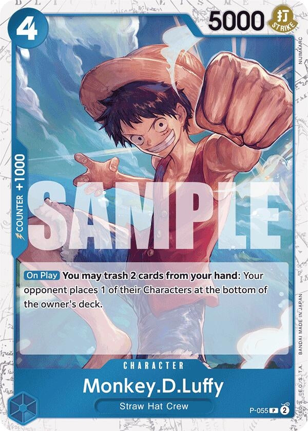 Image for Monkey.D.Luffy (P-055) (Jolly Roger Foil) (Premium Booster -The Best-) (P-055) - One Piece Card Game