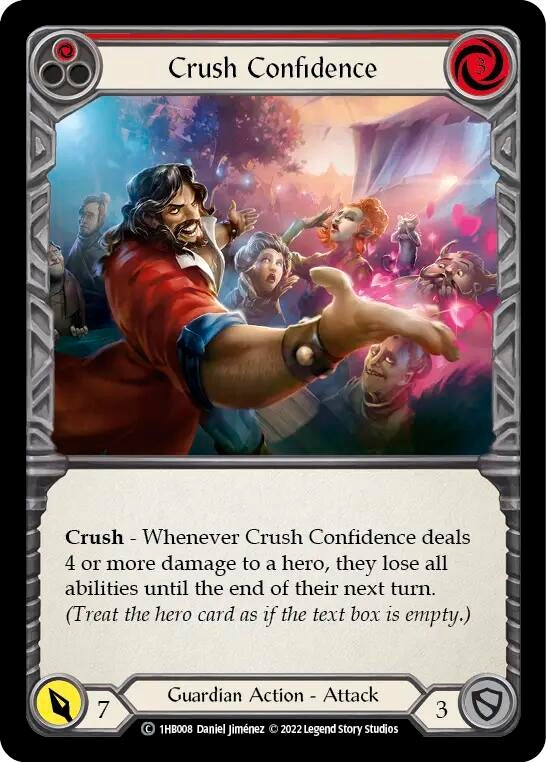 Image for Crush Confidence (Red) (Historic Pack 1 Blitz Deck: Bravo) (1HB008) - Flesh and Blood TCG