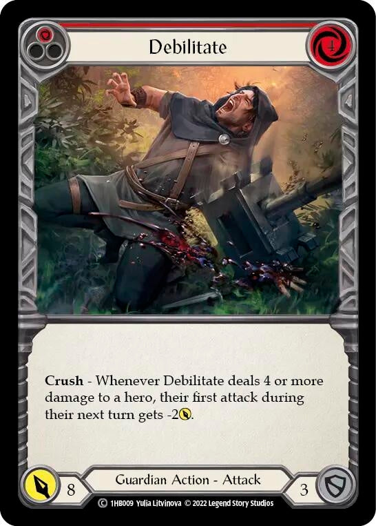 Image for Debilitate (Red) (Historic Pack 1 Blitz Deck: Bravo) (1HB009) - Flesh and Blood TCG
