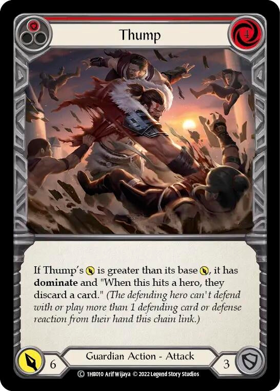 Image for Thump (Red) (Historic Pack 1 Blitz Deck: Bravo) (1HB010) - Flesh and Blood TCG
