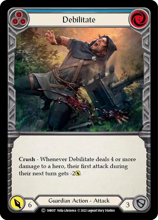 Image for Debilitate (Blue) (Historic Pack 1 Blitz Deck: Bravo) (1HB017) - Flesh and Blood TCG
