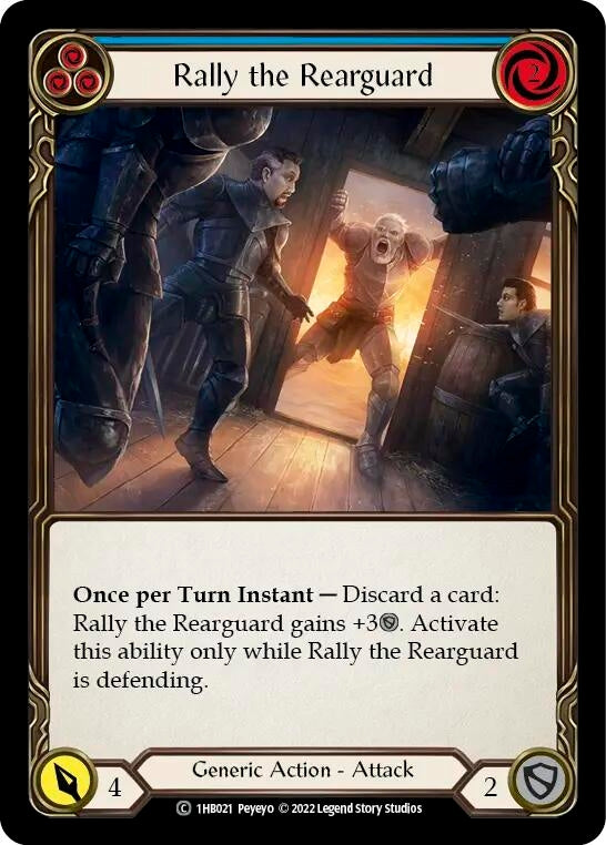 Image for Rally the Rearguard (Blue) (Historic Pack 1 Blitz Deck: Bravo) (1HB021) - Flesh and Blood TCG