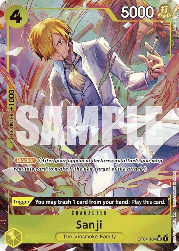 Image for Sanji (OP04-104) (Alternate Art) (Premium Booster -The Best-) (OP04-104) - One Piece Card Game