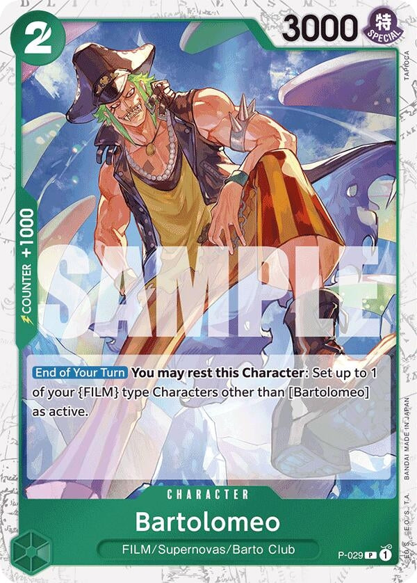 Image for Bartolomeo (P-029) (Jolly Roger Foil) (Premium Booster -The Best-) (P-029) - One Piece Card Game
