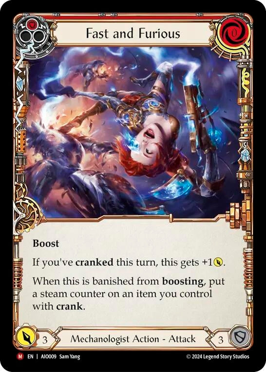 Image for Fast and Furious (Red) (Armory Deck: Dash) (AIO009) - Flesh and Blood TCG