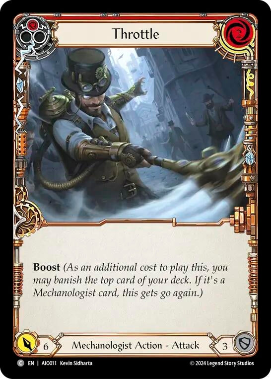 Image for Throttle (Red) (Armory Deck: Dash) (AIO011) - Flesh and Blood TCG