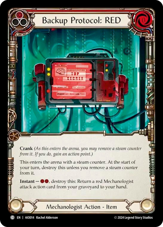 Image for Backup Protocol: RED (Red) (Armory Deck: Dash) (AIO014) - Flesh and Blood TCG