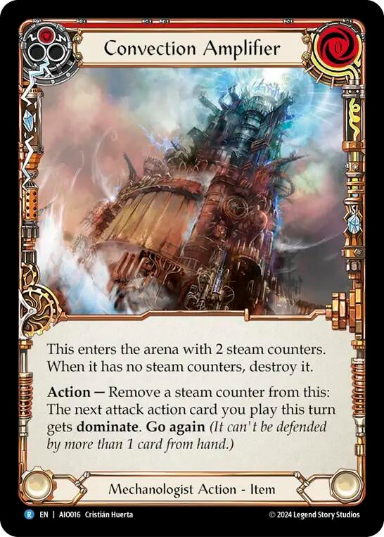 Image for Convection Amplifier (Red) (Armory Deck: Dash) (AIO016) - Flesh and Blood TCG