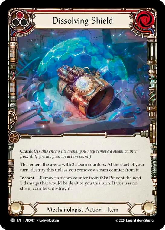 Image for Dissolving Shield (Red) (Armory Deck: Dash) (AIO017) - Flesh and Blood TCG