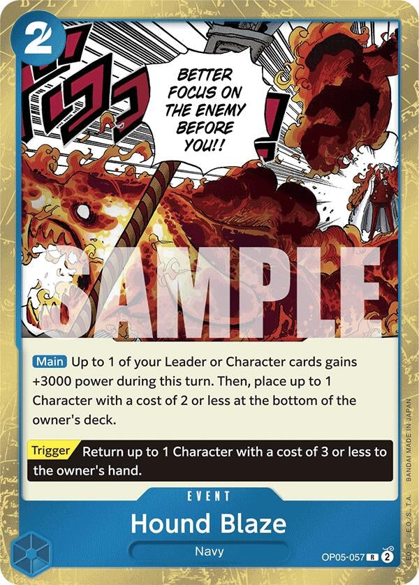 Image for Hound Blaze (Jolly Roger Foil) (Premium Booster -The Best-) (OP05-057) - One Piece Card Game