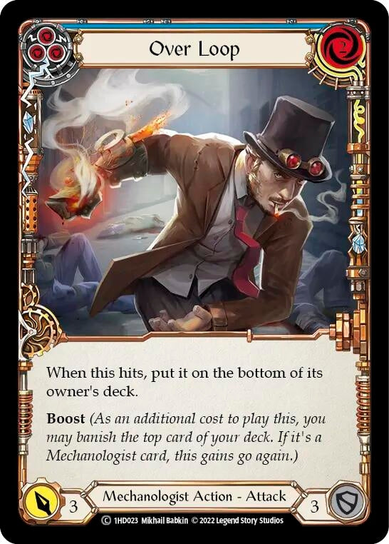 Image for Over Loop (Blue) (Historic Pack 1 Blitz Deck: Dash) (1HD023) - Flesh and Blood TCG