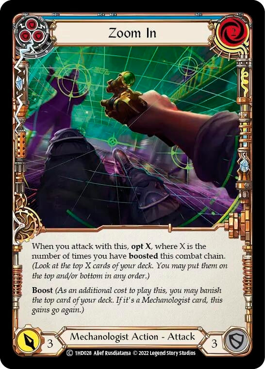Image for Zoom In (Blue) (Historic Pack 1 Blitz Deck: Dash) (1HD028) - Flesh and Blood TCG