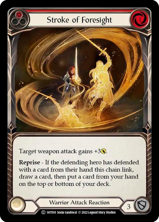 Image for Stroke of Foresight (Red) (Historic Pack 1 Blitz Deck: Dorinthea) (1HT010) - Flesh and Blood TCG