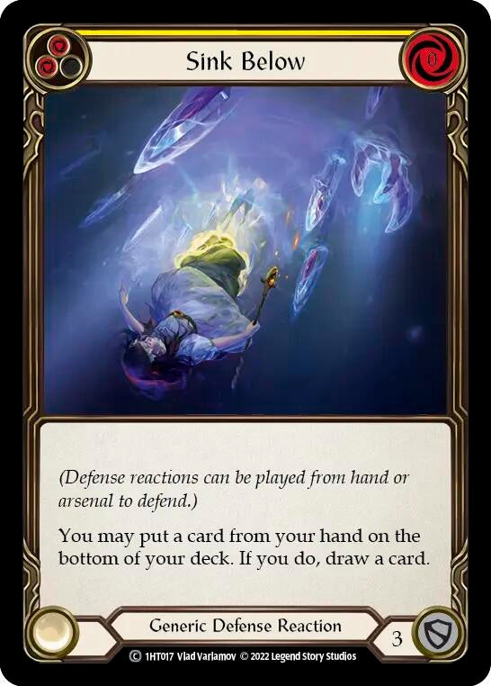 Image for Sink Below (Yellow) (Historic Pack 1 Blitz Deck: Dorinthea) (1HT017) - Flesh and Blood TCG