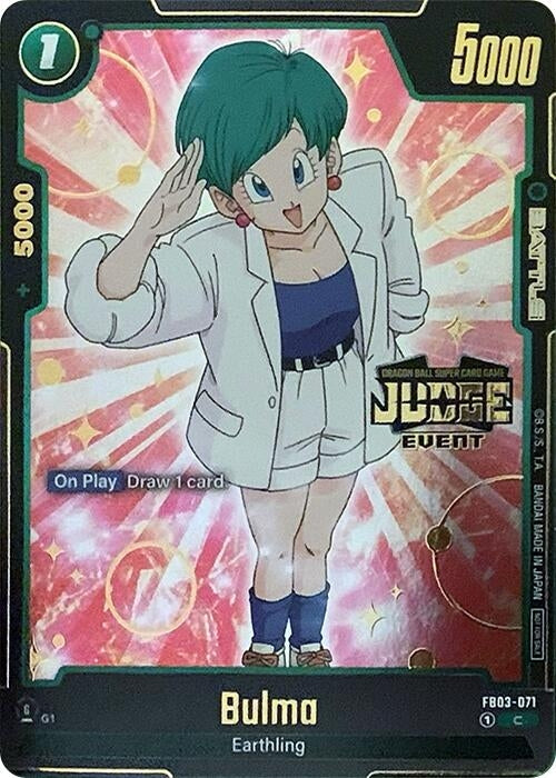 Image for Bulma - FB03-071 (Judge Pack (Event Judge) 02) (Tournament and Championship Promos) (FB03-071) - Dragon Ball Super: Fusion World