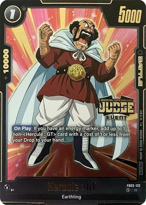 Image for Hercule : GT (Judge Pack (Event Judge) 02) (Tournament and Championship Promos) (FB03-132) - Dragon Ball Super: Fusion World