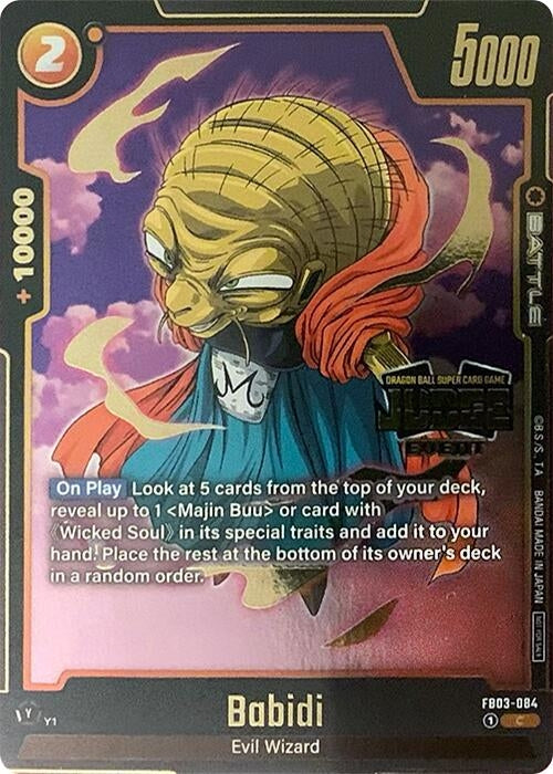 Image for Babidi - FB03-084 (Judge Pack (Event Judge) 02) (Tournament and Championship Promos) (FB03-084) - Dragon Ball Super: Fusion World