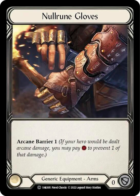 Image for Nullrune Gloves (Historic Pack 1 Blitz Deck: Kano) (1HK005) - Flesh and Blood TCG