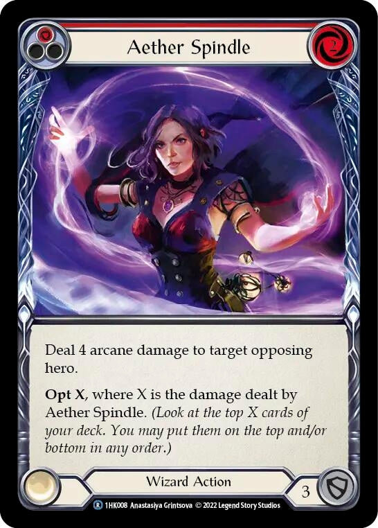 Image for Aether Spindle (Red) (Historic Pack 1 Blitz Deck: Kano) (1HK008) - Flesh and Blood TCG