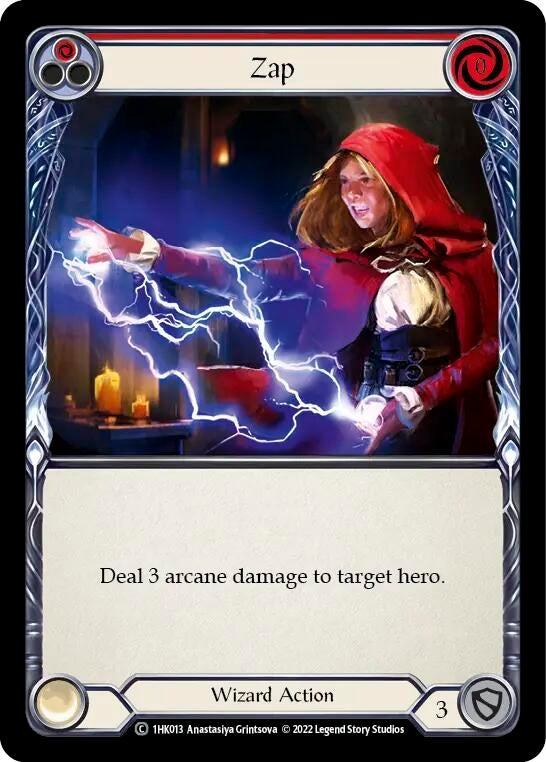 Image for Zap (Red) (Historic Pack 1 Blitz Deck: Kano) (1HK013) - Flesh and Blood TCG