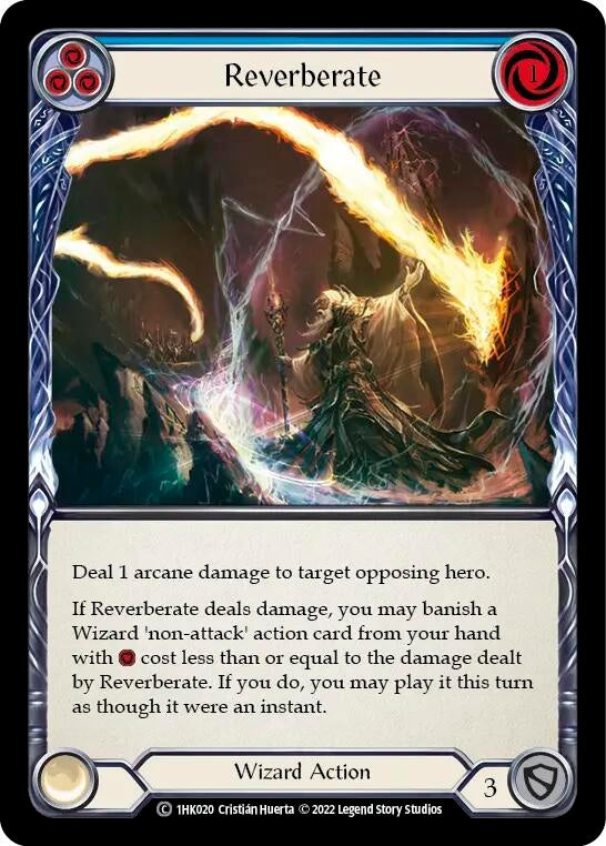 Image for Reverberate (Blue) (Historic Pack 1 Blitz Deck: Kano) (1HK020) - Flesh and Blood TCG