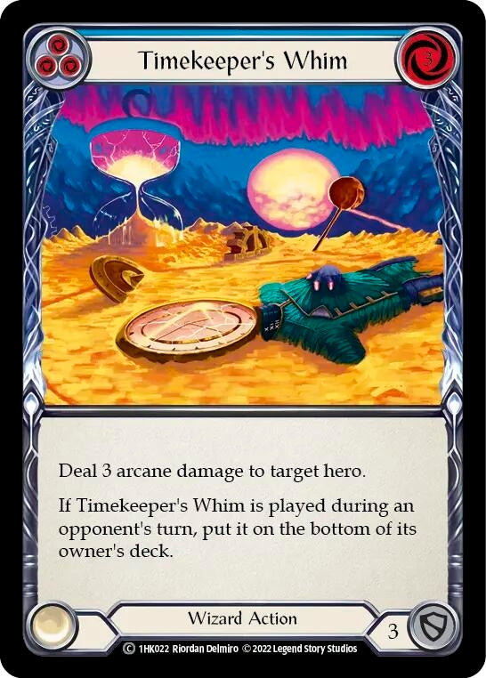 Image for Timekeeper's Whim (Blue) (Historic Pack 1 Blitz Deck: Kano) (1HK022) - Flesh and Blood TCG