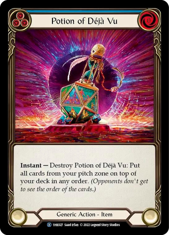 Image for Potion of Deja Vu (Blue) (Historic Pack 1 Blitz Deck: Kano) (1HK027) - Flesh and Blood TCG