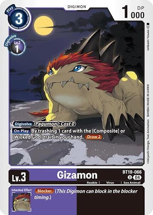 Image for Gizamon (BT18-19) (BT19-066 U) - Digimon Card Game