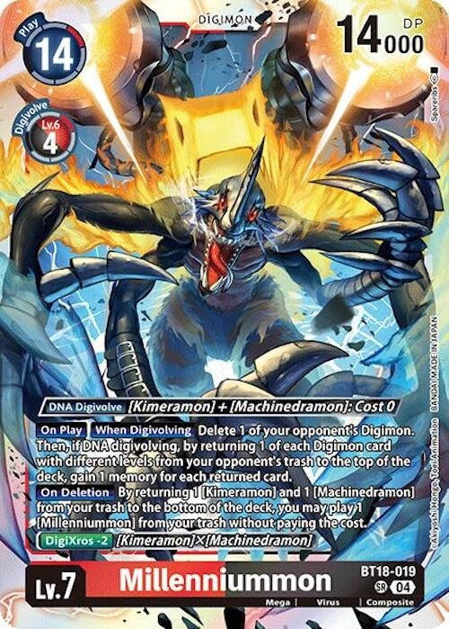 Image for Millenniummon (BT18-19) (BT18-019 SR) - Digimon Card Game