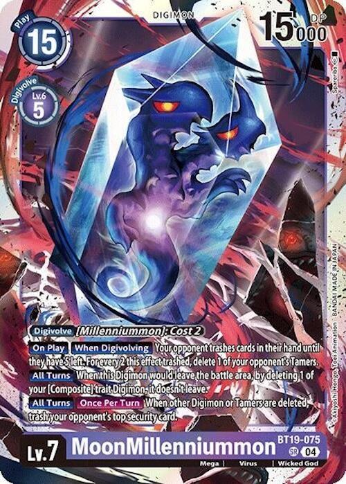 Image for MoonMillenniummon (BT18-19) (BT19-075 SR) - Digimon Card Game