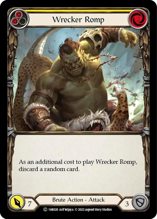 Image for Wrecker Romp (Yellow) (Historic Pack 1 Blitz Deck: Rhinar) (1HR020) - Flesh and Blood TCG