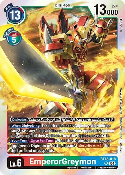 Image for EmperorGreymon (BT18-19) (BT18-018 SR) - Digimon Card Game
