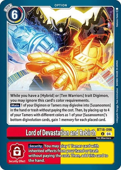 Image for Lord of Devastation and Rebirth (BT18-19) (BT18-096 U) - Digimon Card Game